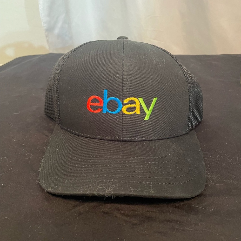 eBay 2023 Open Swag Black Cap Hat Mesh Adjustable Outdoor Adjustable New